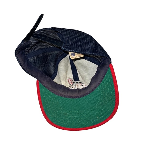 VTG 90s Cleveland Indians Chief Wahoo Youth Snapback Hat Cap Grosscap - Picture 3 of 5